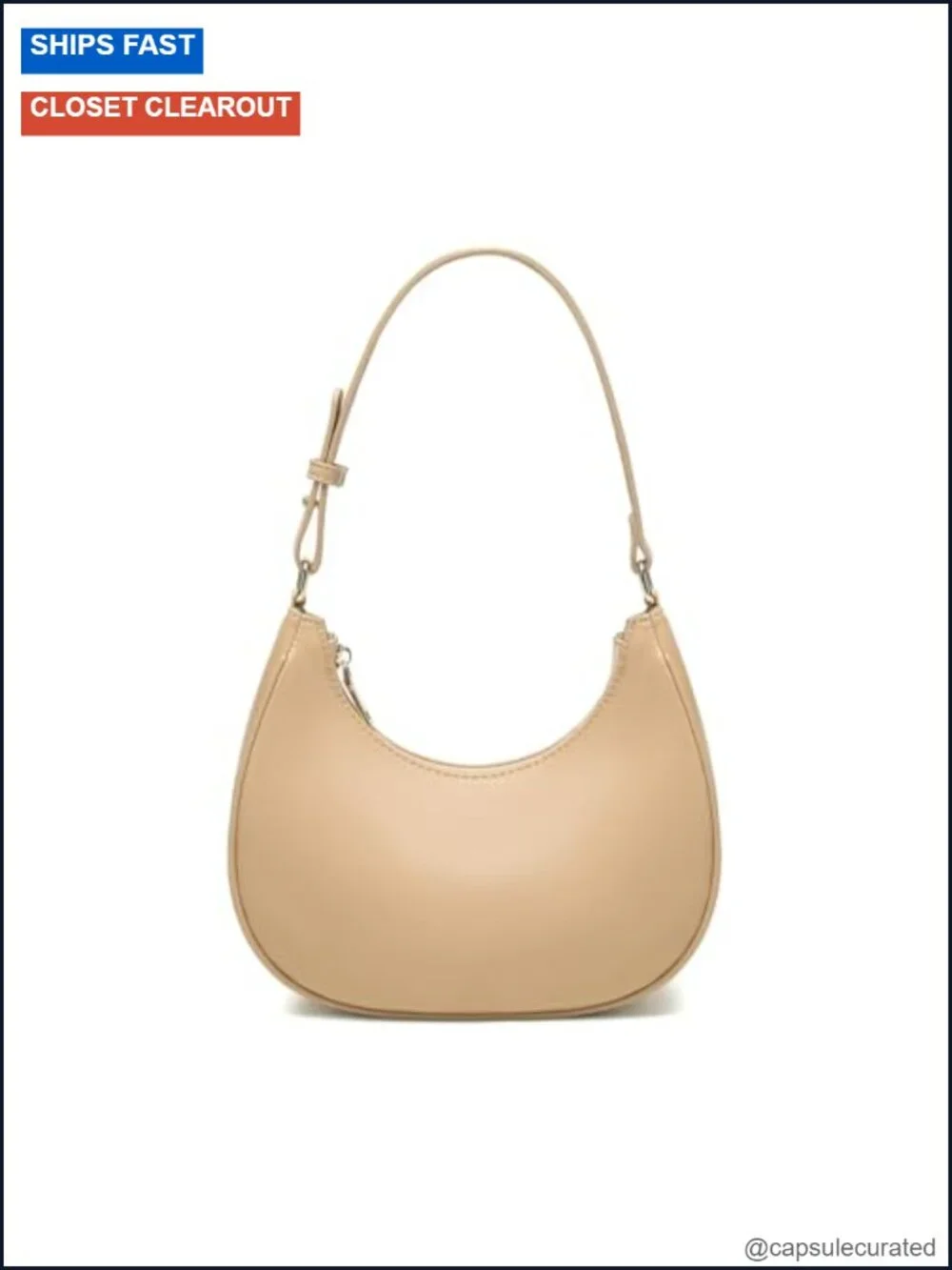 PU Leather Hobo Shoulder Bag Women Cute Tote Underarm Purse Zipper Closure